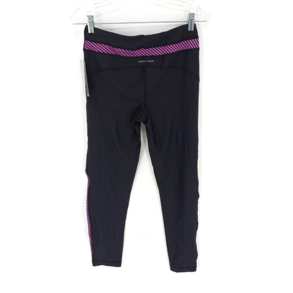 Romeo + Juliet Womens Active Leggings Black Purple Stretch Full Length M New - Picture 3 of 10